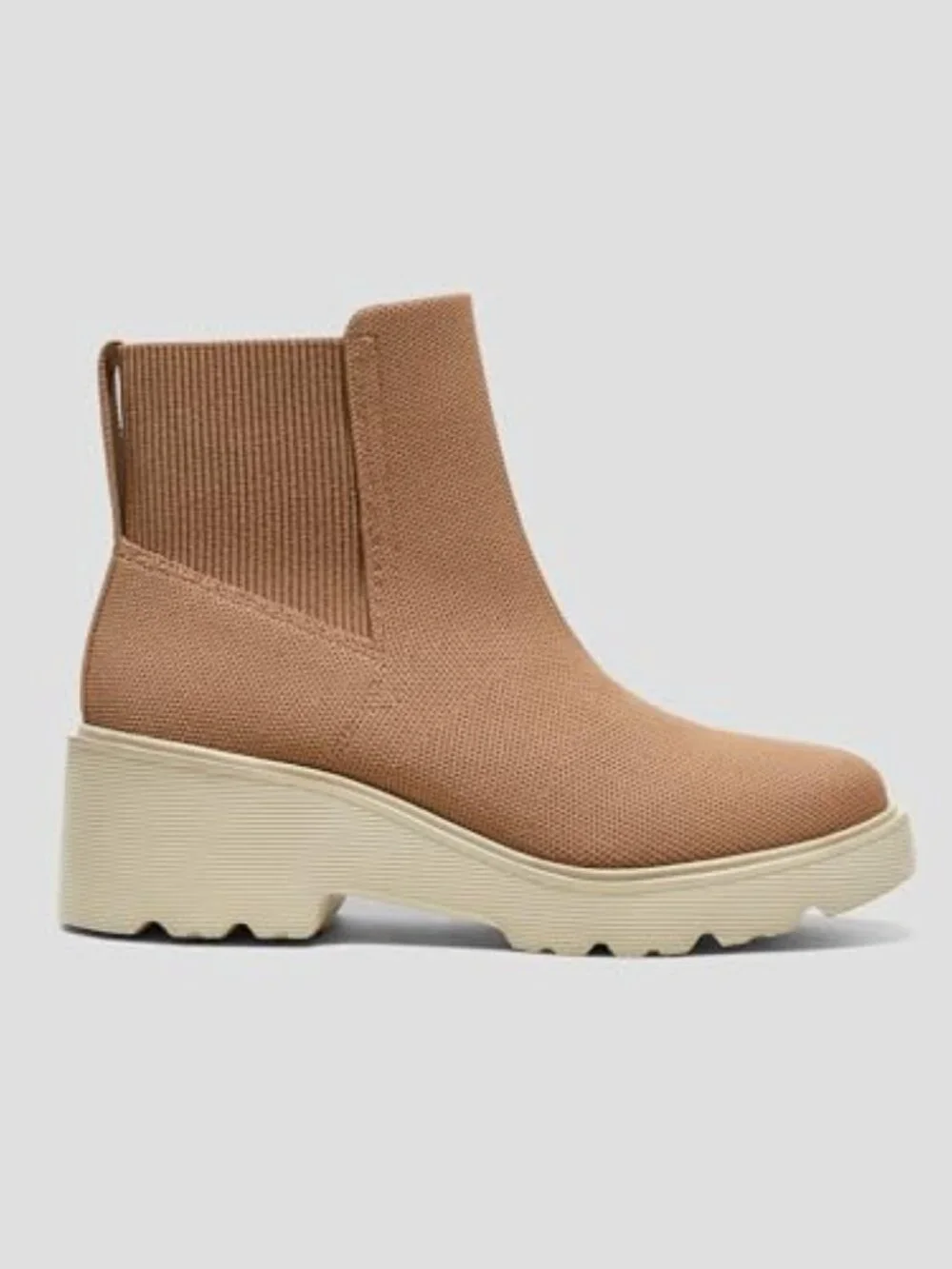 Water Repellent Ankle Booties with Chunky Platform Wedge Heel